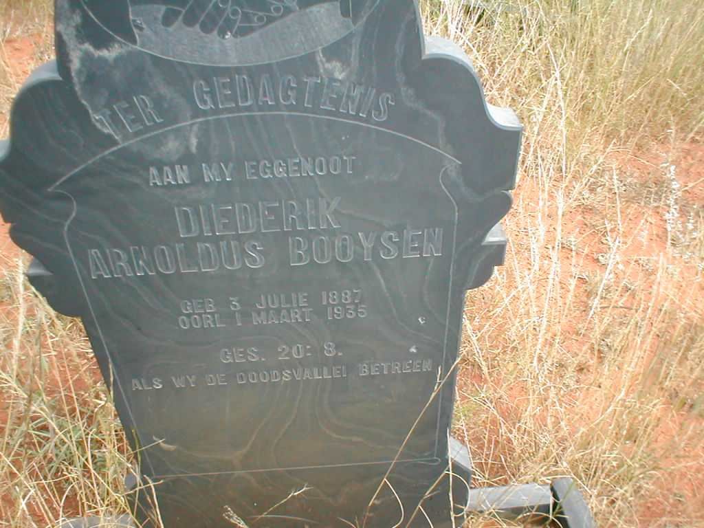 BOOYSEN Diederik Arnoldus 1887-1935