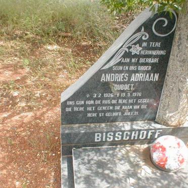 BISSCHOFF Andries Adriaan 1926-1976