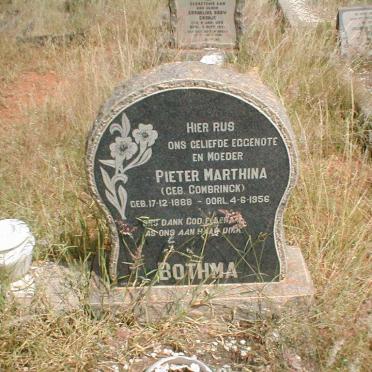 BOTHMA Pieter Marthina nee COMBRINCK 1888-1956