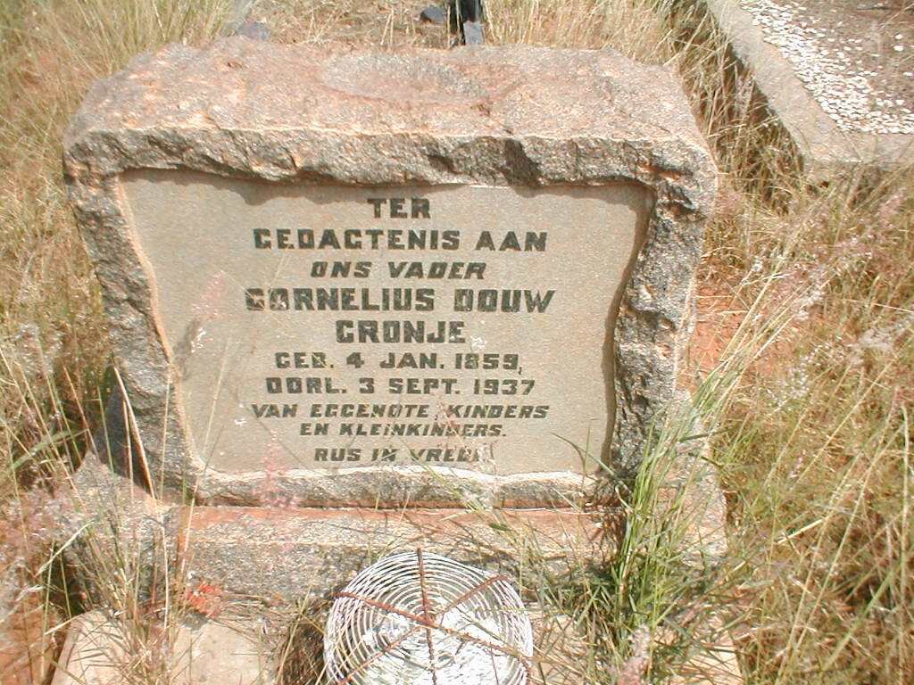 CRONJE Cornelius Douw 1859-1937