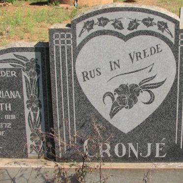 CRONJE Johannes C.C. 1887-1967 &amp; Martha Adriana Elizabeth MALAN 1891-1972