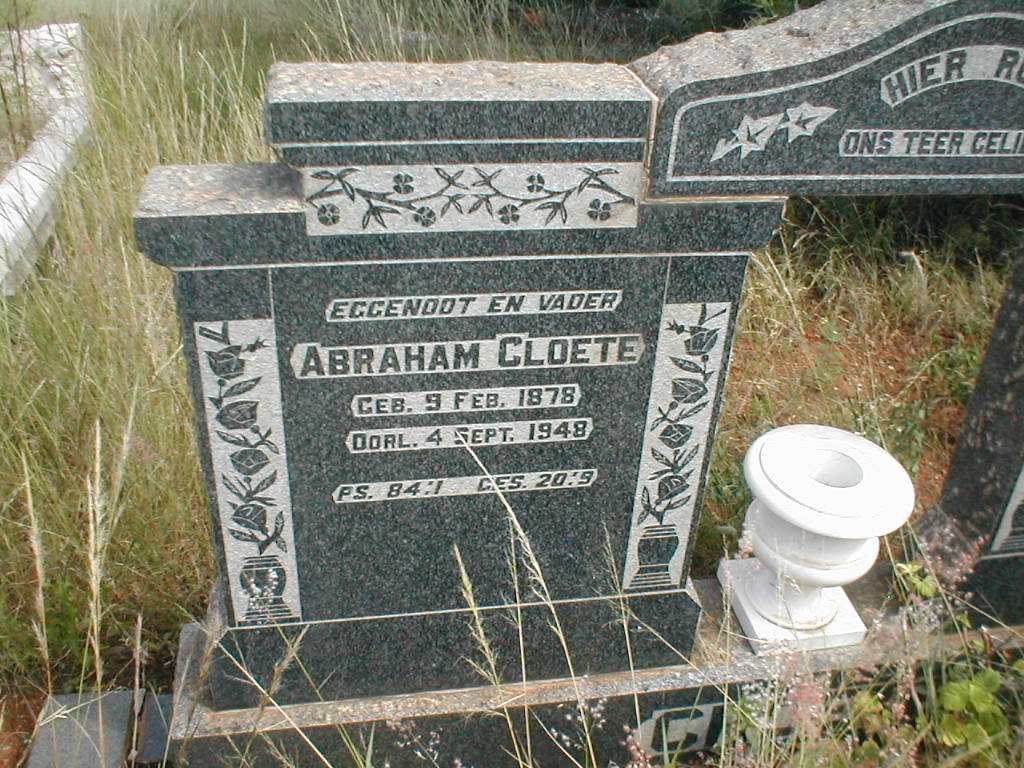 CLOETE Abraham 1878-1948