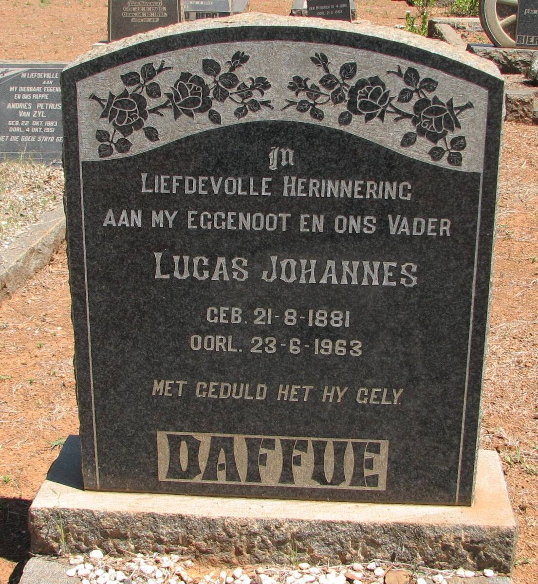 DAFFUE Lucas Johannes 1881-1963
