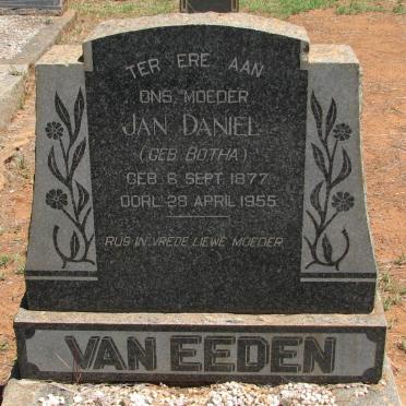 EEDEN Jan Daniel, van nee BOTHA 1877-1955