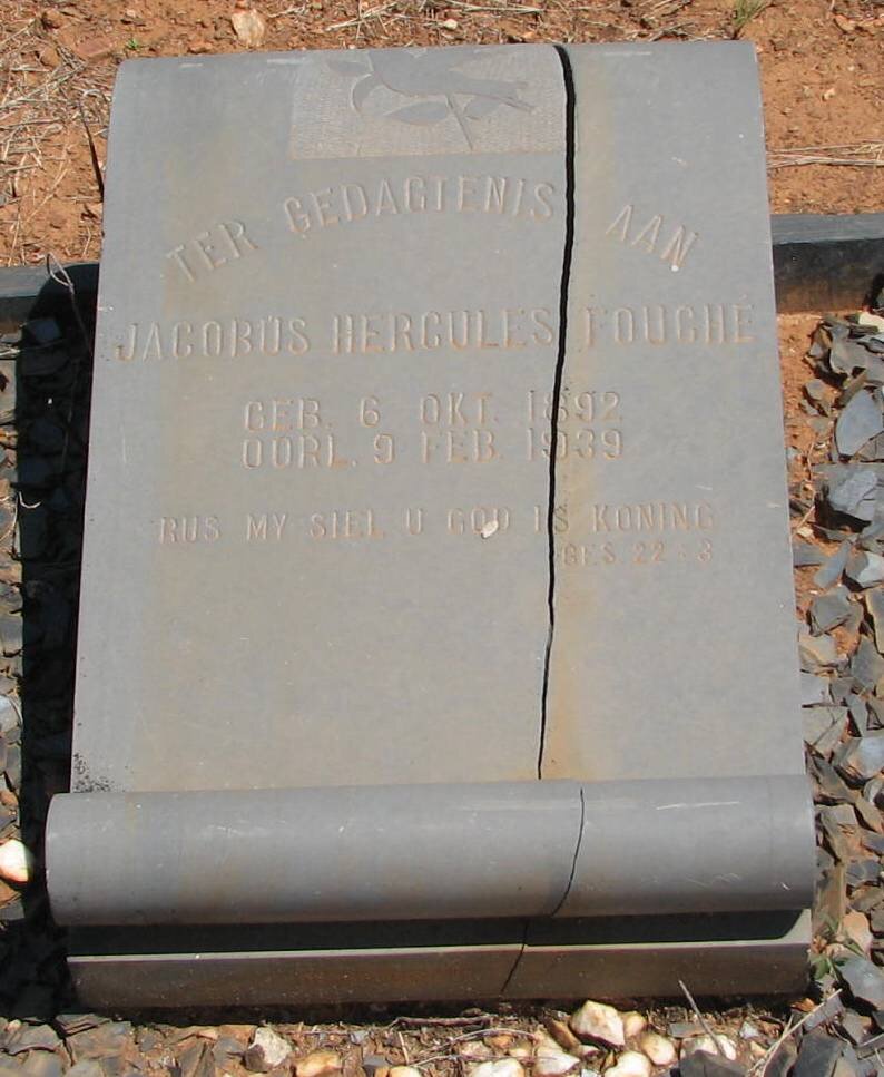 FOUCHE Jacobus Hercules 1892-1939