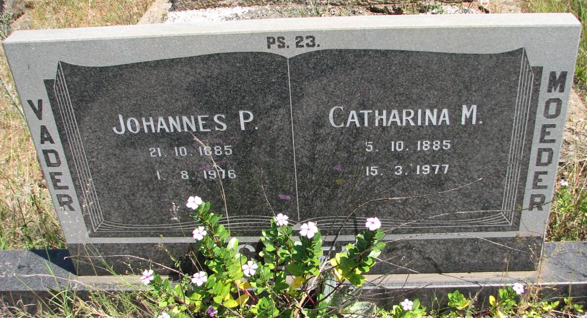 ? Johannes P. 1885-1976 &amp; Catharina M. 1885-1977