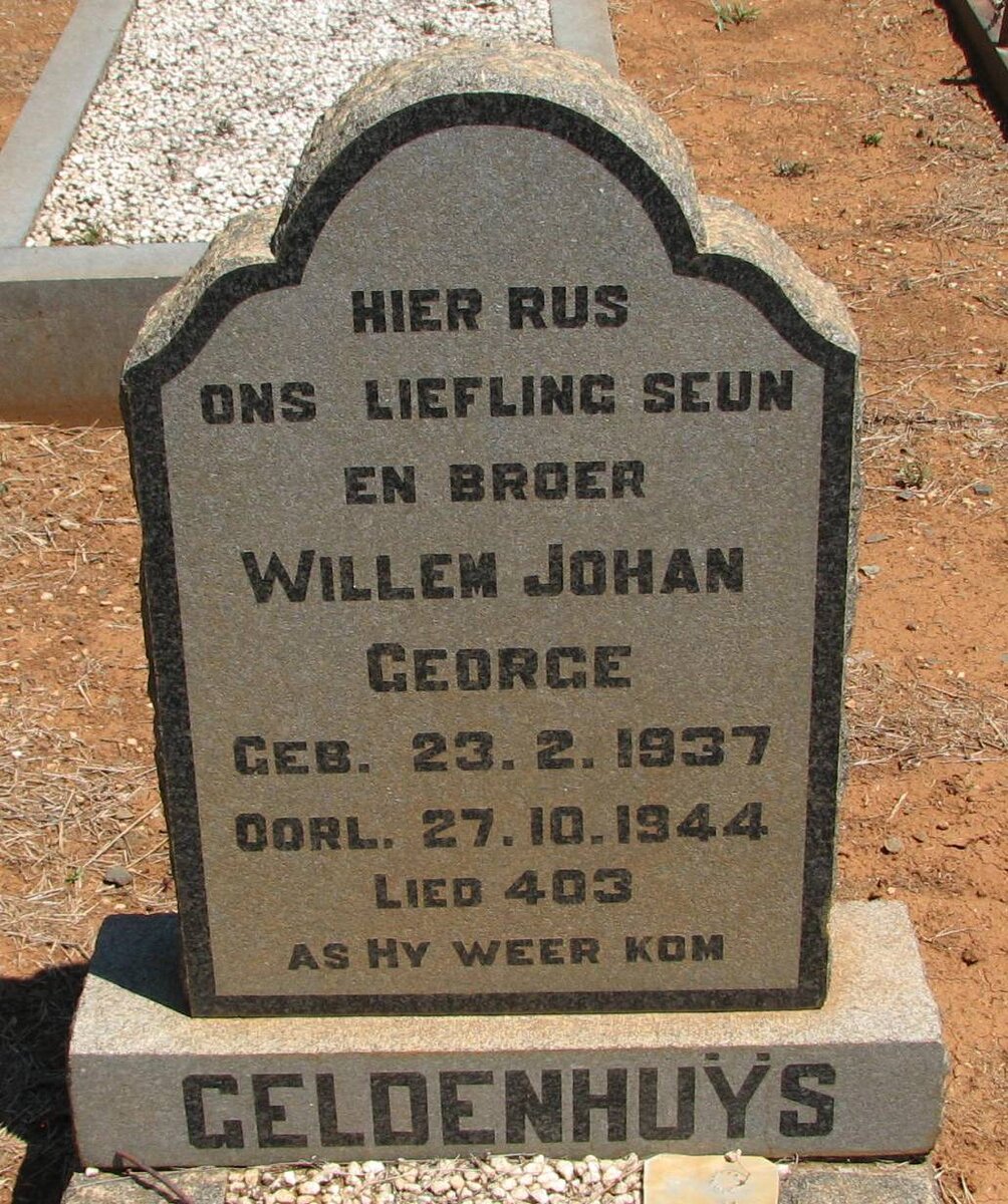 GELDENHUYS Willem Johan George 1937-1944