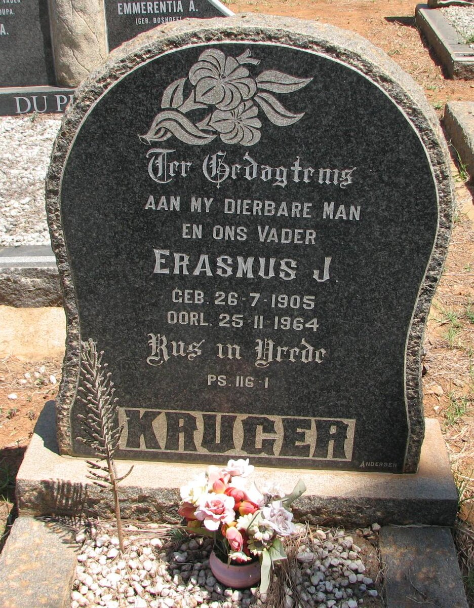 KRUGER Erasmus J. 1905-1964