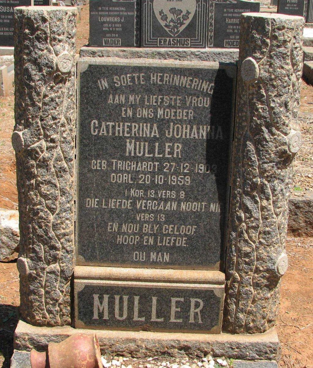 MULLER Catherina Johanna nee TRICHARDT 1903-1959