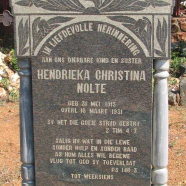 NOTLE Hendrieka Christina 1913-1931