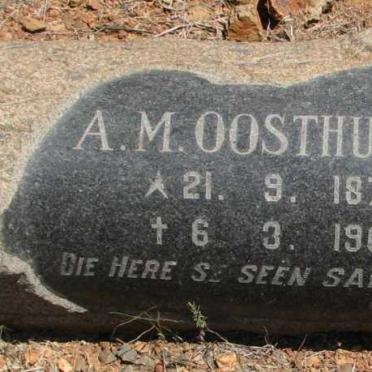OOSTHUIZEN A.M. 1872-1964