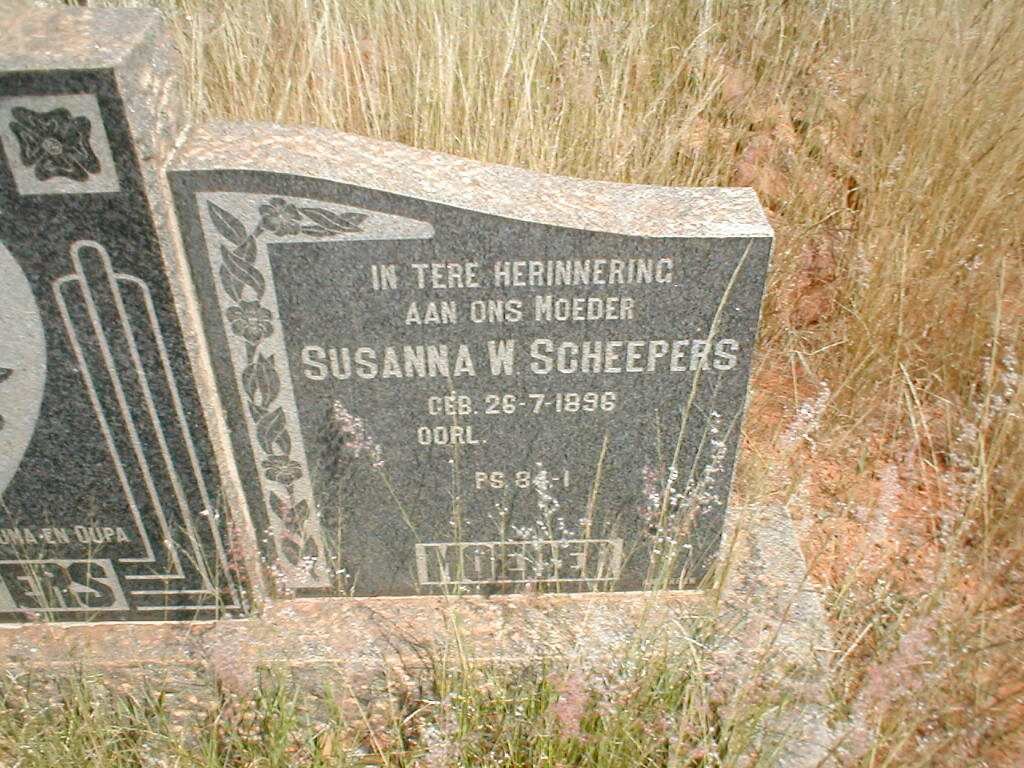 SCHEEPERS Susanna W. 1896-?