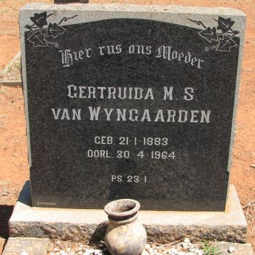 WYNGAARDEN Gertruida M.S., van 1883-1964