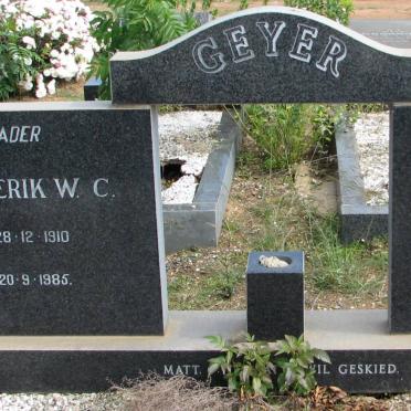 GEYER Frederik W.C. 1910-1985 &amp; Anna D. SCHEEPERS 1910-1997