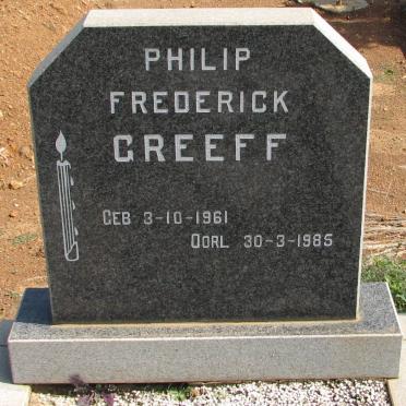 GREEFF Philip Frederick 1961-1985