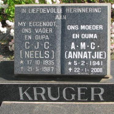 KRUGER C.J.G. 1935-1987 &amp; A.M.C. 1941-2008