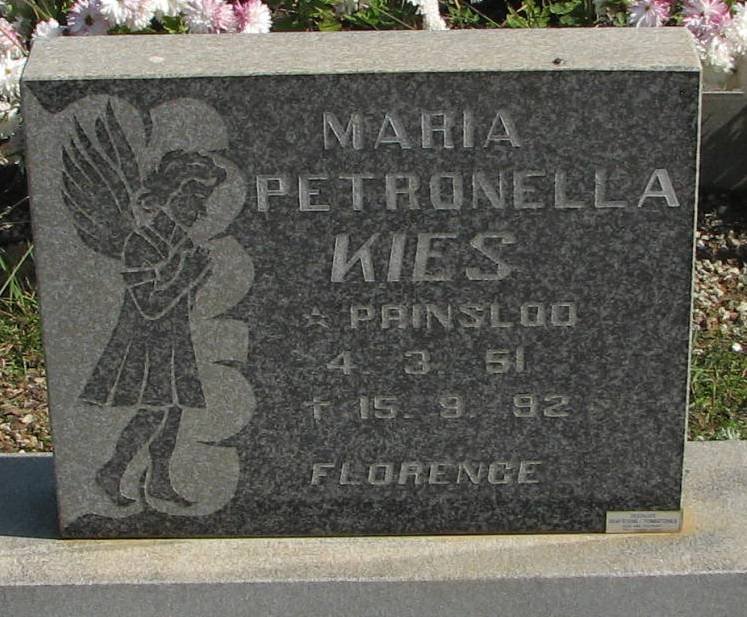 KIES Maria Petronella nee PRINSLOO 1951-1992