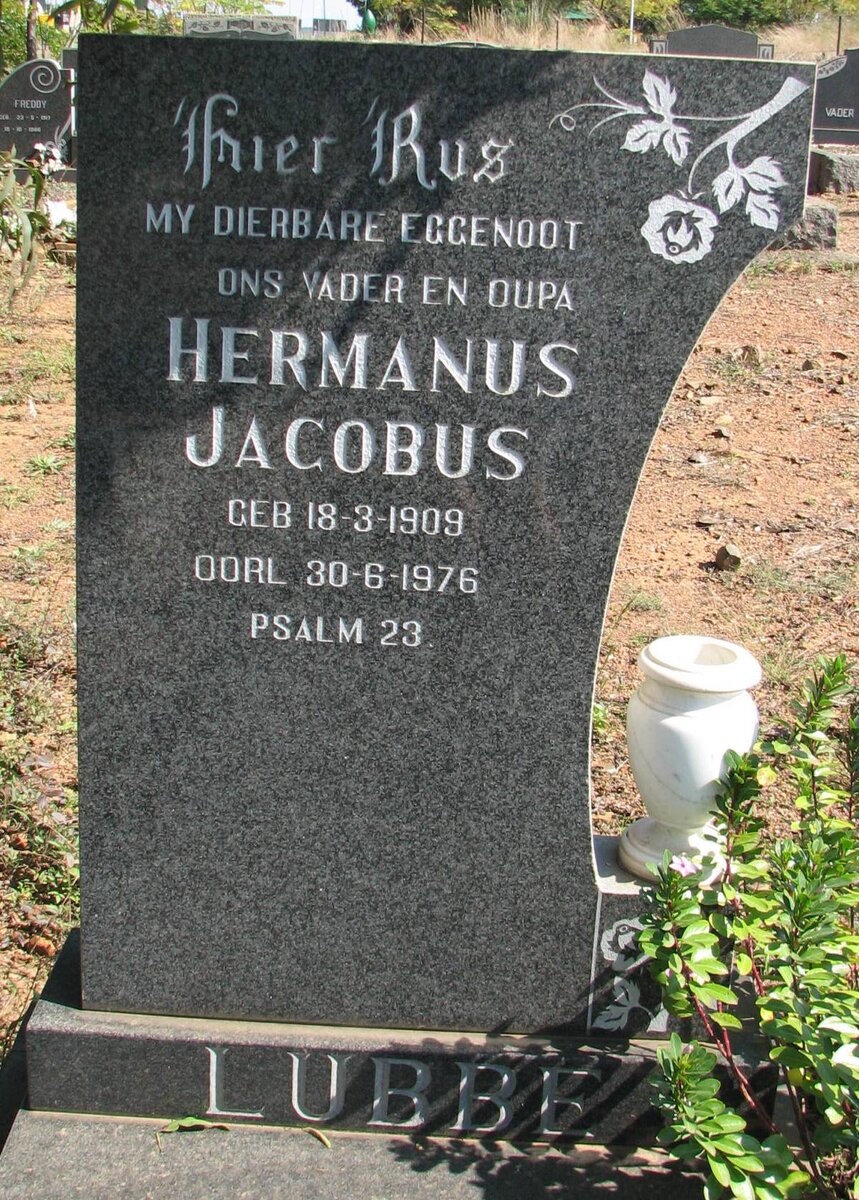 LUBBE Hermanus Jacobus 1909-1976