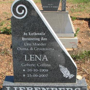 LIEBENBERG Lena nee COLLINS 1909-2007