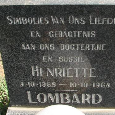 LOMBARD Henriette 1968-1968