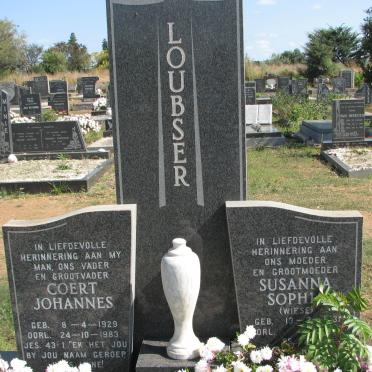 LOUBSER Coert Johannes 1929-1983 &amp; Susanna Sophia WIESE 1931-