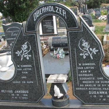 OBERHOLZER Petrus Jacobus 1918-1983 &amp; Susanna Jesina 1923-1988