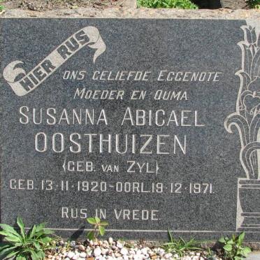 OOSTHUIZEN Susanna Abicael nee van ZYL 1920-1971