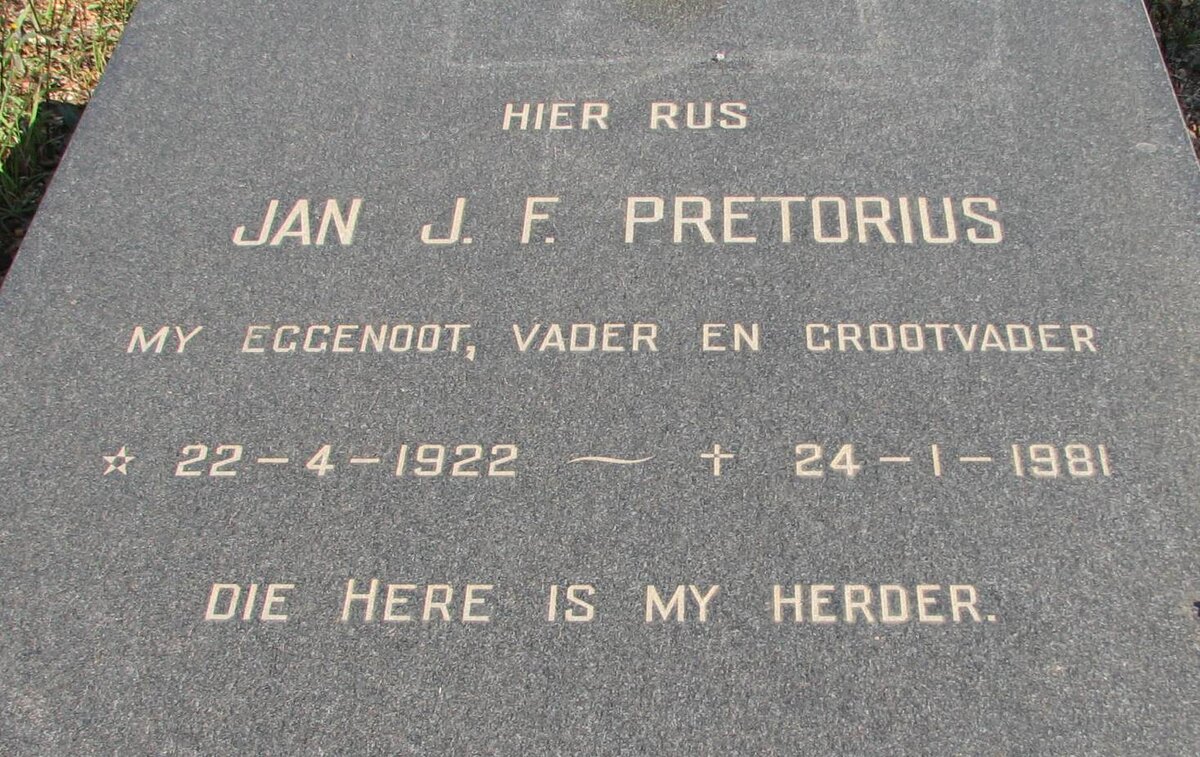 PRETORIUS Jan J.F. 1922-1981
