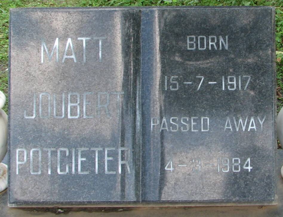 POTGIETER Matt Joubert 1917-1984