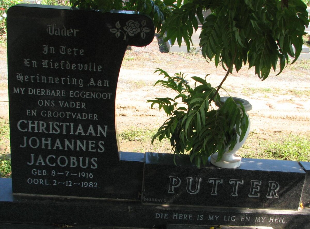 PUTTER Christiaan Johannes Jacobus 1916-1982
