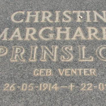PRINSLOO Christina Marghareta nee VENTER 1914-1985