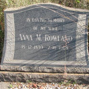 ROWLAND Anna M. 1899-1968