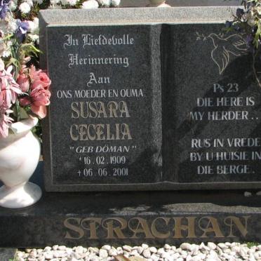 STRACHAN Susara Cecelia nee DOMAN 1909-2001
