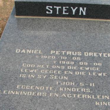 STEYN Daniel Petrus Dreyer 1920-1988