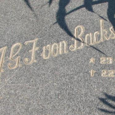 BACKSTROM J.G.F., von 1914-1978