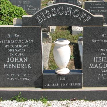 BISSCHOFF Johan Hendrik 1908-1982 &amp; Heiletjie Magdalena GENADE 1911-1985