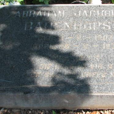 BADENHORST Abraham Jacobus 1907-1932