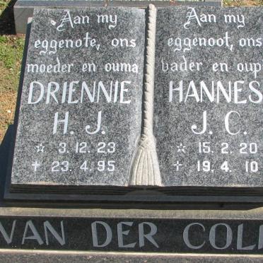 COLFF Hannes J.C., van der 1920-2010 &amp; Drienie H.J. 1923-1995