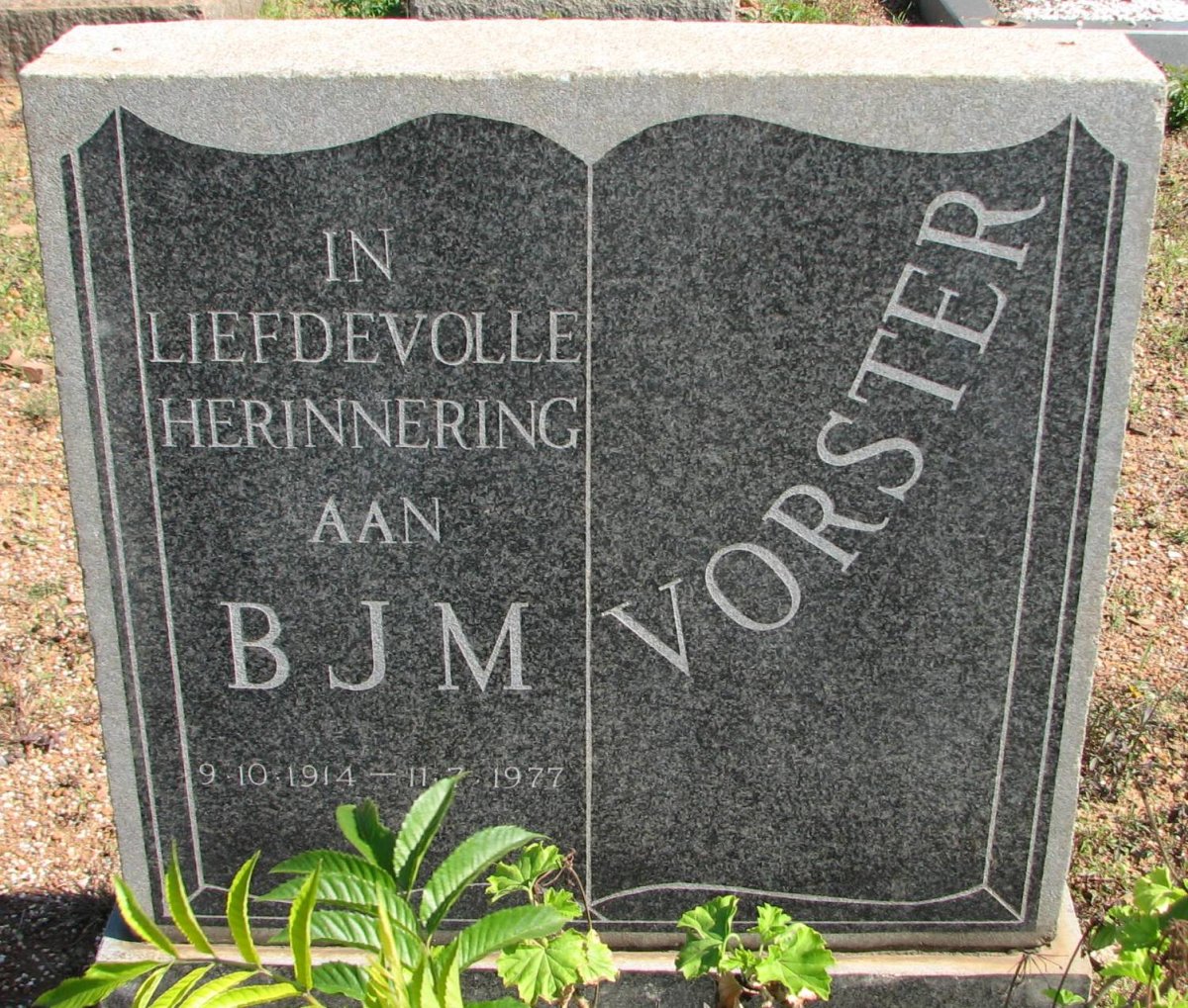 VORSTER B.J.M. 1914-1977