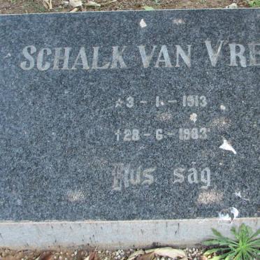 VREDEN Schalk, van 1913-1983
