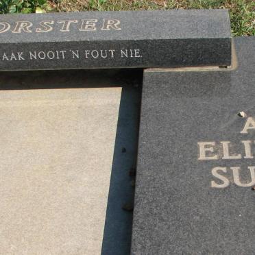 VORSTER Anna Elizabeth Susanna 1909-1999