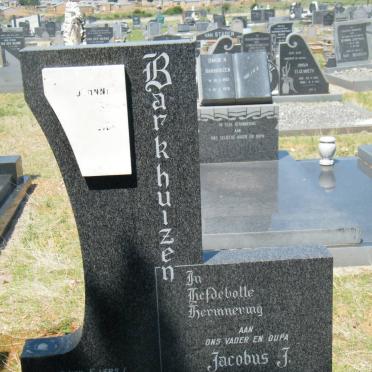 BARKHUIZEN Jacobus J. 1889-1980