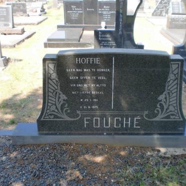 FOUCHE Hoffie 1911-1975