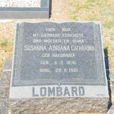 LOMBARD Susanna Adriana Catharina nee HAASBROEK 1876-1961