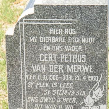 MERWE Gert Petrus, van der 1906-1960