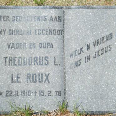 ROUX Theodorus L., le 1910-1970