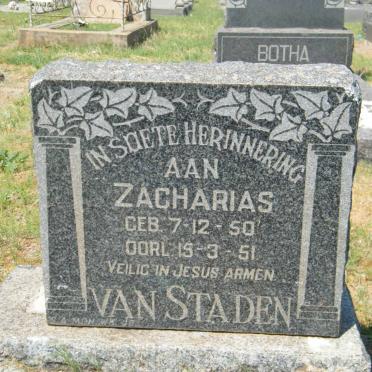 STADEN Zacharias, van 1950-1951