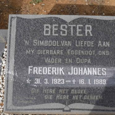BESTER Frederik Johannes 1923-1989