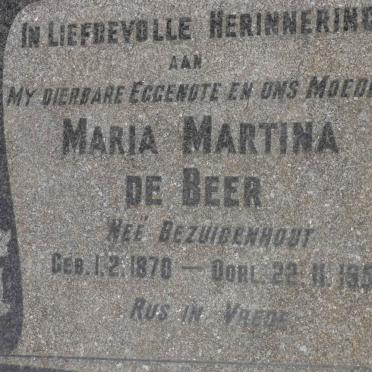 BEER Maria Martina, de nee BEZUIDENHOUT 1870-1952