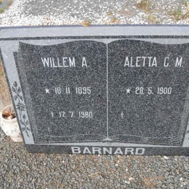 BARNARD Willem A. 1895-1980 &amp; Aletta C.M. 1900-